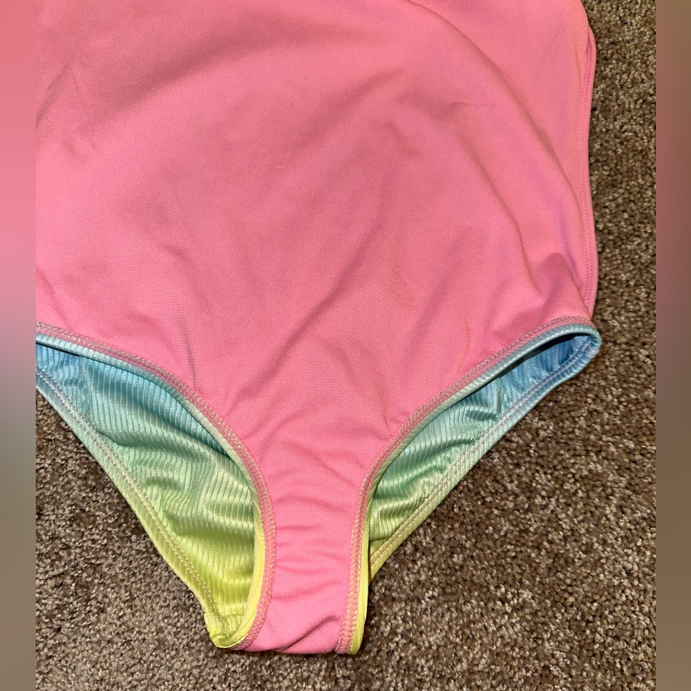 Forever 21 Kids Ombré Pink One Piece Swimsuit New W/O Tag - Picture 3 of 4